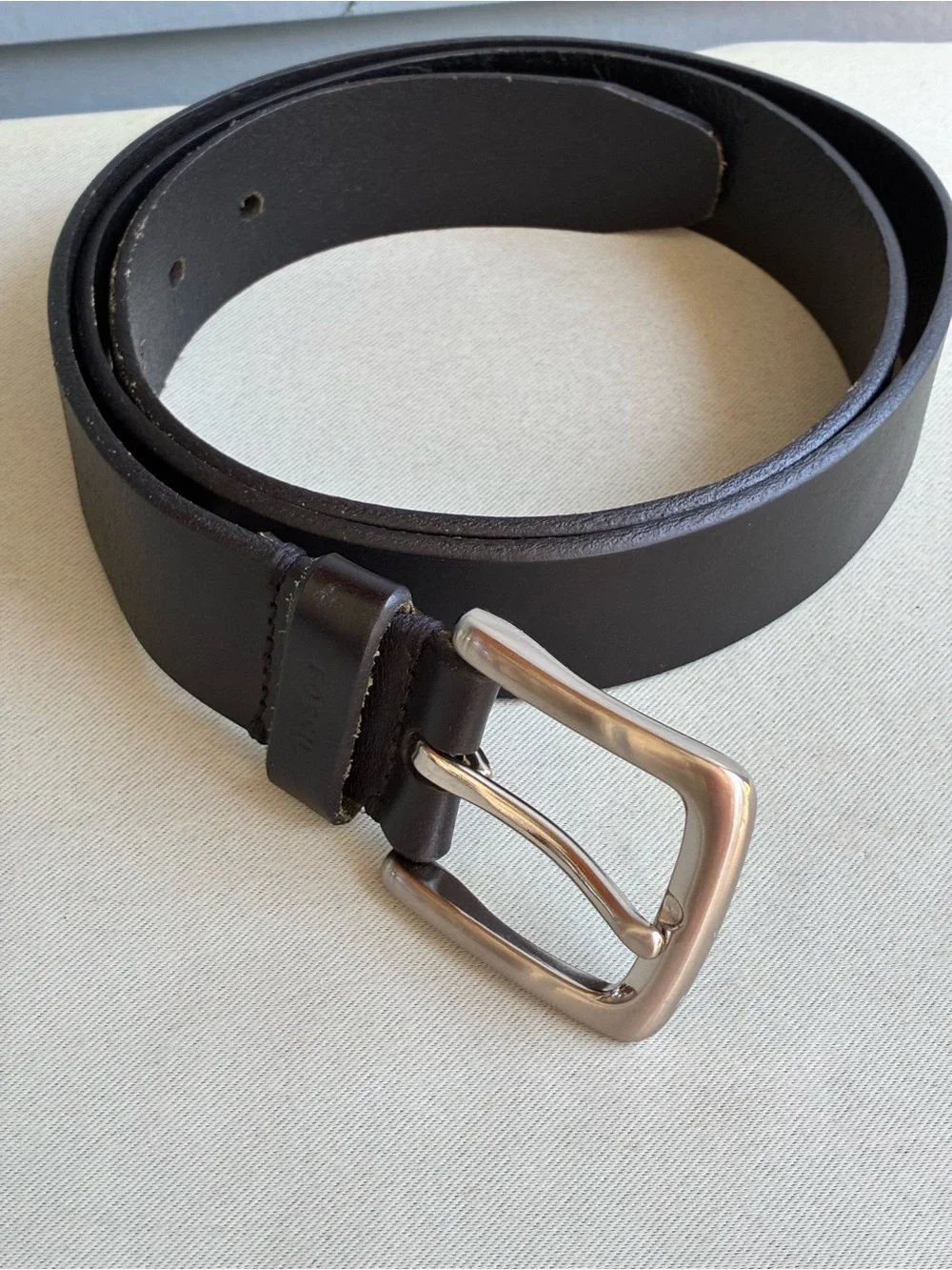 Fossil Men's Black Leather Belt - Size 40 - NWOt